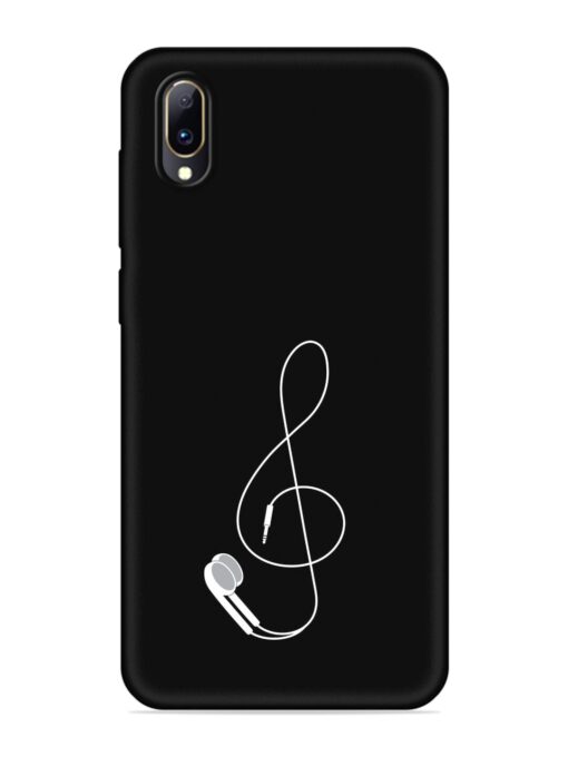 Music Earphone Vector Embossed Soft Silicone Case for Vivo Y97 Zapvi