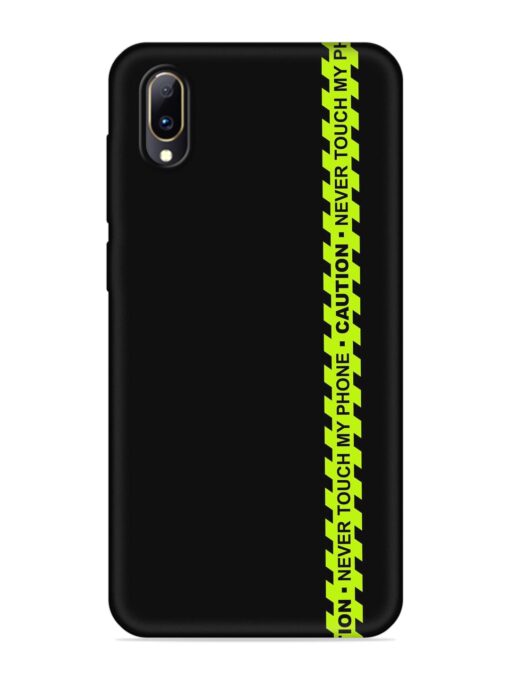 Never Touch My Phone Embossed Soft Silicone Case for Vivo Y97 Zapvi