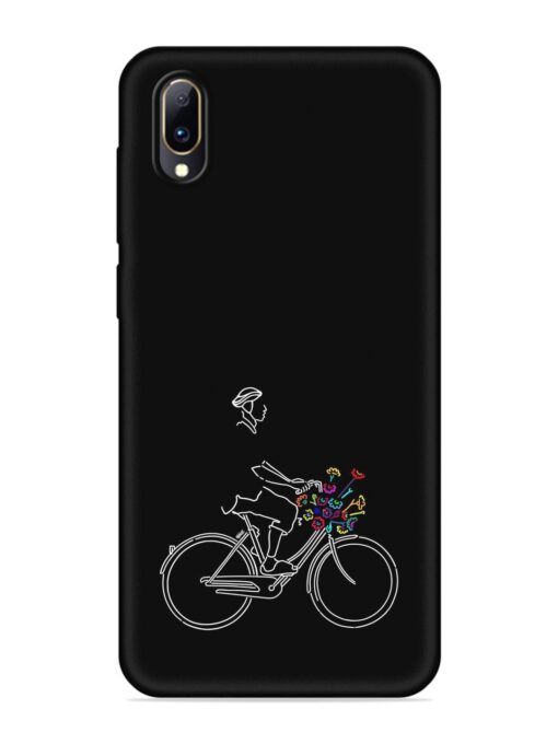 Minimalist Cycle Art Embossed Soft Silicone Case for Vivo Y97 Zapvi