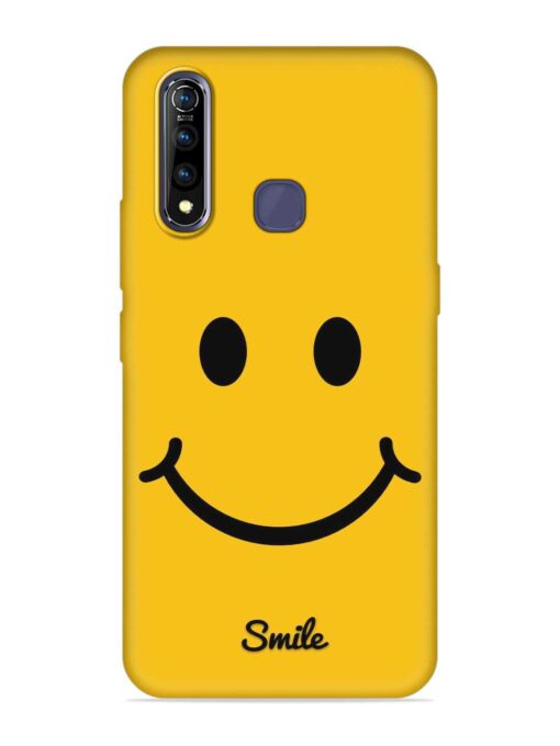 Yellow Smiley Embossed Soft Silicone Case for Vivo Z1 Pro Zapvi