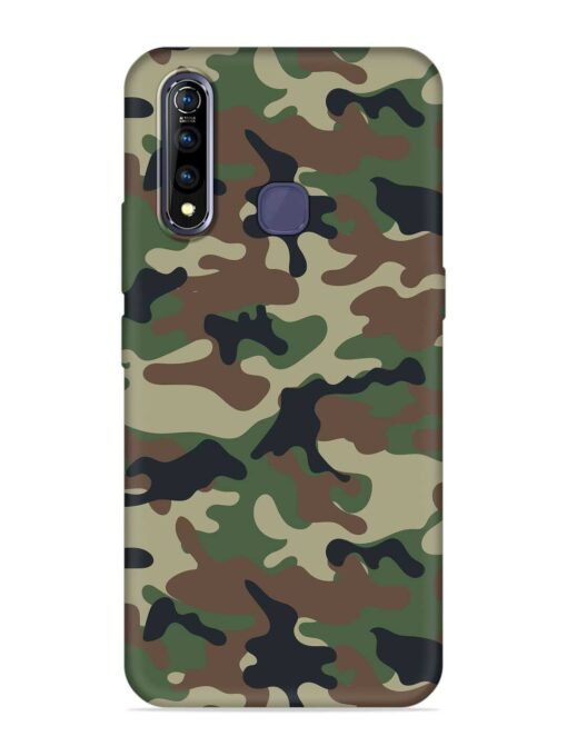 Army Military Camouflage Dark Green Embossed Soft Silicone Case for Vivo Z1 Pro Zapvi