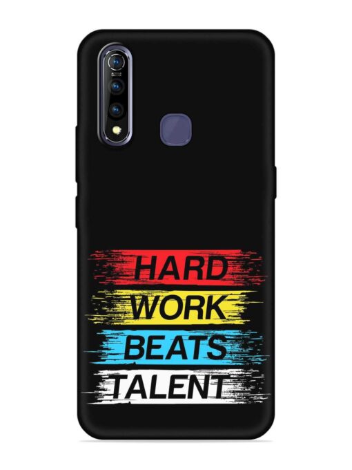 Hard Work Beats Embossed Soft Silicone Case for Vivo Z1 Pro