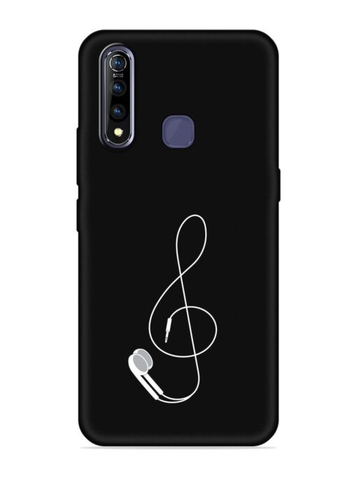 Music Earphone Vector Embossed Soft Silicone Case for Vivo Z1 Pro