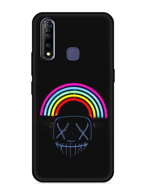 Mask Rainbow Embossed Soft Silicone Case for Vivo Z1 Pro Zapvi