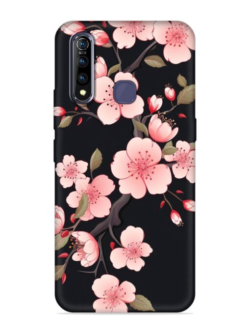 Cherry Blossom Embossed Soft Silicone Case for Vivo Z1 Pro Zapvi