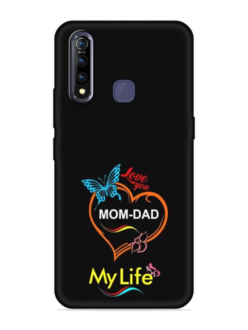 Love You Mom Dad Embossed Soft Silicone Case for Vivo Z1 Pro Zapvi