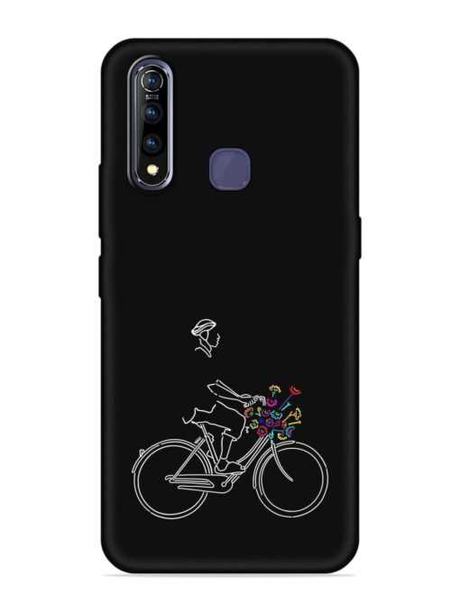 Minimalist Cycle Art Embossed Soft Silicone Case for Vivo Z1 Pro