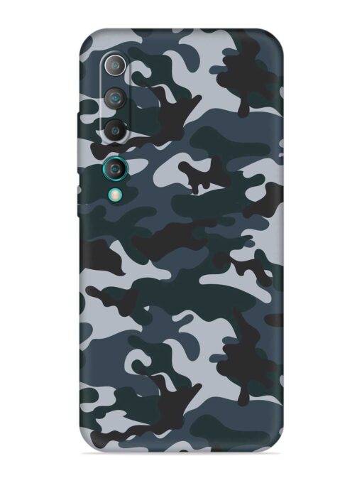 Dark Blue Army Military Art Embossed Soft Silicone Case for Xiaomi Mi 10 Zapvi