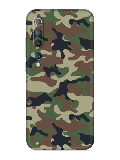 Army Military Camouflage Dark Green Embossed Soft Silicone Case for Xiaomi Mi 10 Zapvi