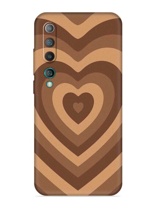 Brown Heart Embossed Soft Silicone Case for Xiaomi Mi 10 Zapvi