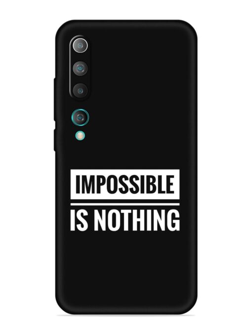 Impossible Is Nothing Embossed Soft Silicone Case for Xiaomi Mi 10 Zapvi