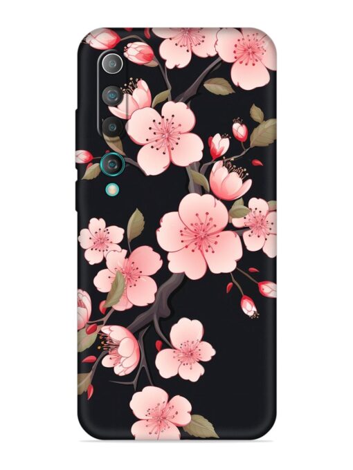 Cherry Blossom Embossed Soft Silicone Case for Xiaomi Mi 10 Zapvi