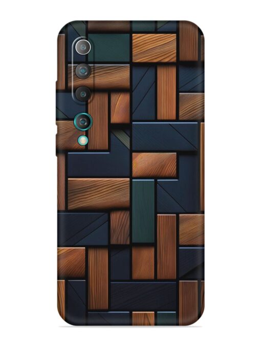 Wooden Background Cubes Embossed Soft Silicone Case for Xiaomi Mi 10 Zapvi