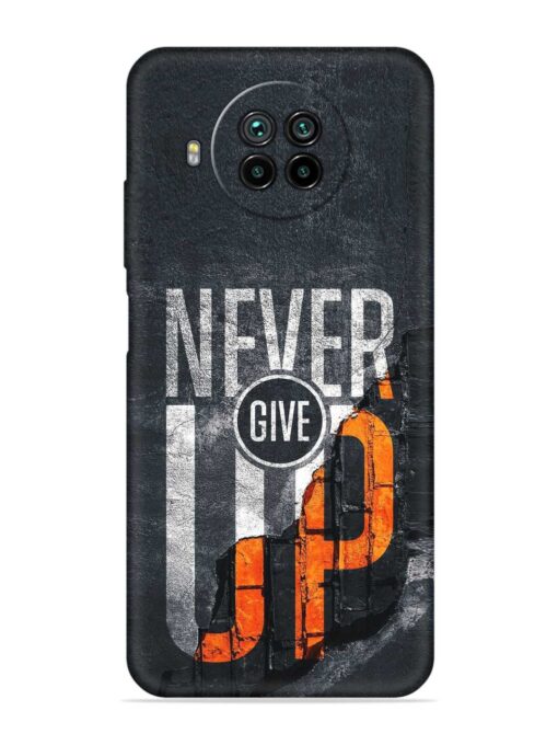 Never Give Up Embossed Soft Silicone Case for Xiaomi Mi 10I (5G) Zapvi