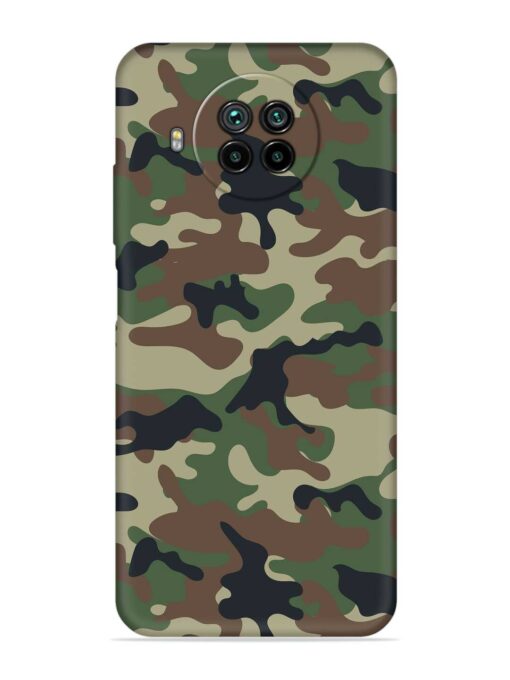 Army Military Camouflage Dark Green Embossed Soft Silicone Case for Xiaomi Mi 10I (5G)