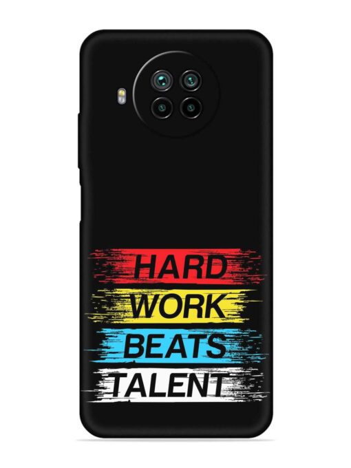 Hard Work Beats Embossed Soft Silicone Case for Xiaomi Mi 10I (5G)