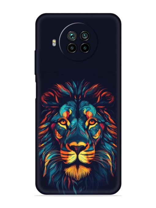 Colorful Lion Embossed Soft Silicone Case for Xiaomi Mi 10I (5G)