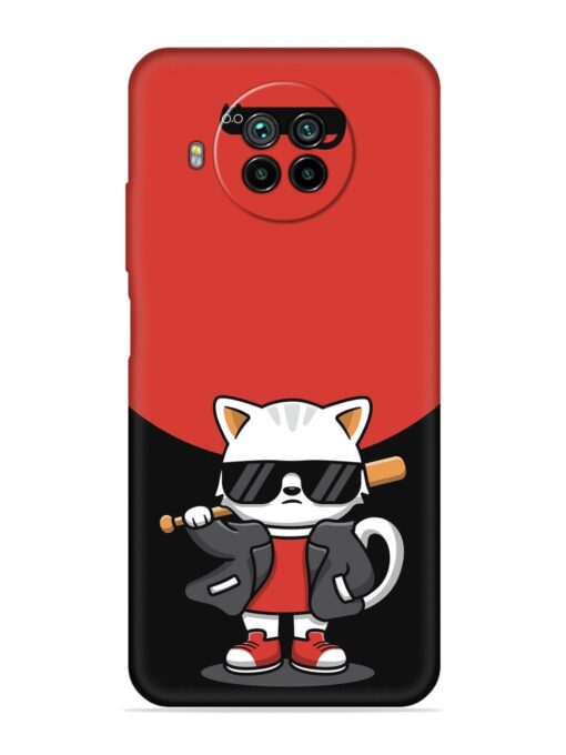 Cool Little Bear Cartoon Embossed Soft Silicone Case for Xiaomi Mi 10I (5G)