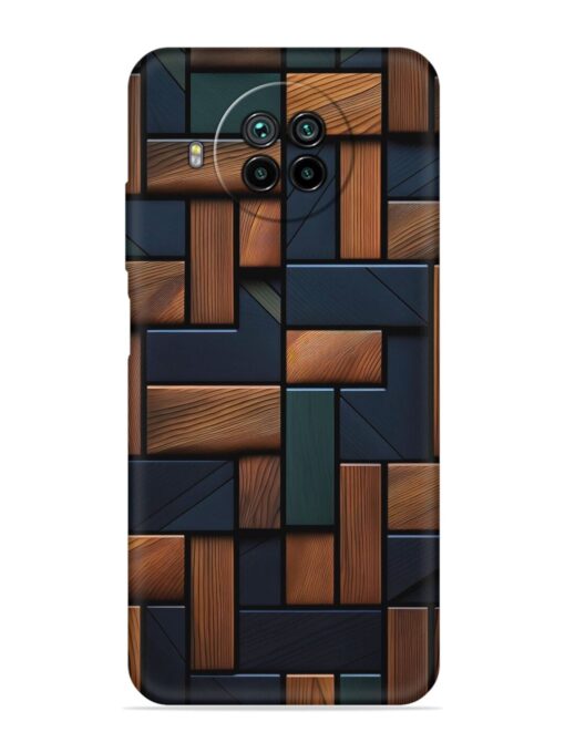 Wooden Background Cubes Embossed Soft Silicone Case for Xiaomi Mi 10I (5G)