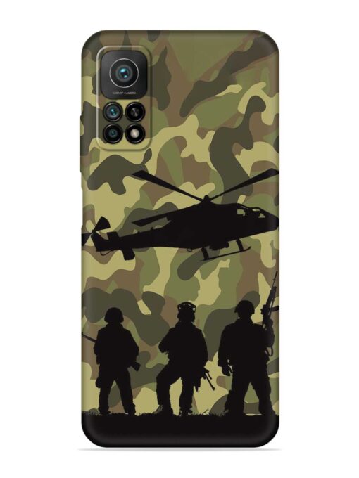 Army Heros Embossed Soft Silicone Case for Xiaomi Mi 10T (5G)