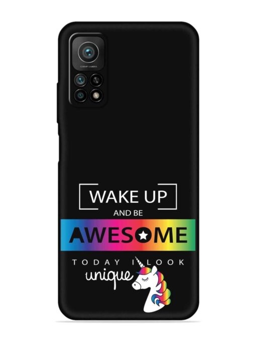 Inspirational Quote Unicorn Embossed Soft Silicone Case for Xiaomi Mi 10T (5G)