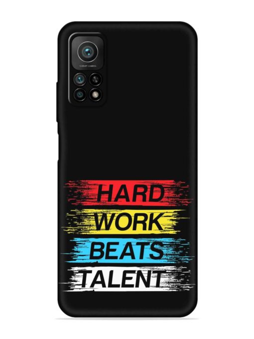 Hard Work Beats Embossed Soft Silicone Case for Xiaomi Mi 10T (5G)