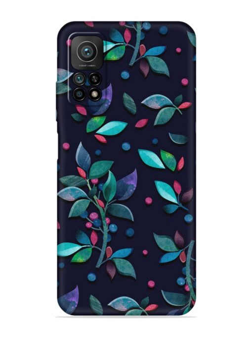 Decorative Watercolor Flower Embossed Soft Silicone Case for Xiaomi Mi 10T (5G)