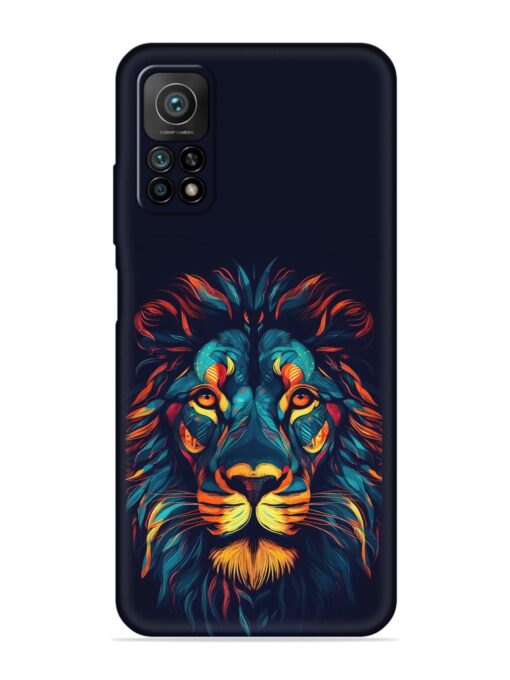 Colorful Lion Embossed Soft Silicone Case for Xiaomi Mi 10T (5G) Zapvi