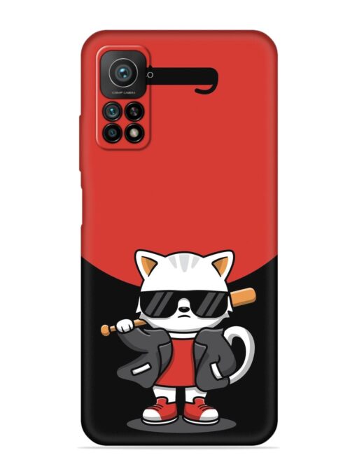 Cool Little Bear Cartoon Embossed Soft Silicone Case for Xiaomi Mi 10T (5G)