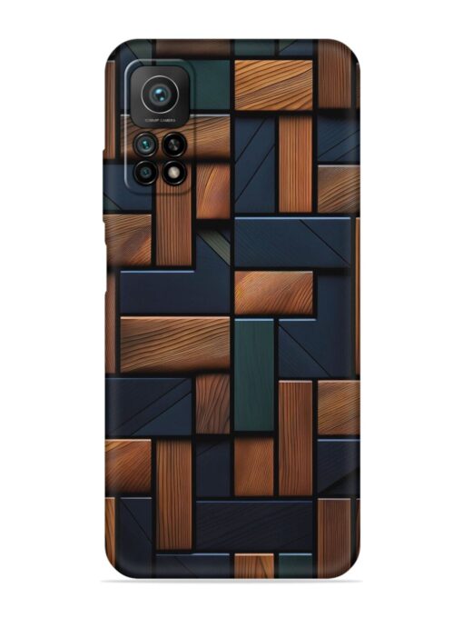 Wooden Background Cubes Embossed Soft Silicone Case for Xiaomi Mi 10T (5G) Zapvi