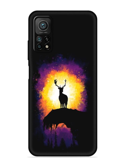 Elk Animal Art Embossed Soft Silicone Case for Xiaomi Mi 10T (5G)