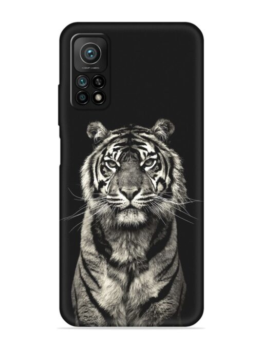 Tiger Art Embossed Soft Silicone Case for Xiaomi Mi 10T (5G) Zapvi