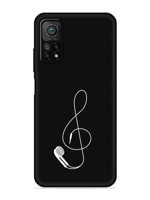 Music Earphone Vector Embossed Soft Silicone Case for Xiaomi Mi 10T Pro (5G)