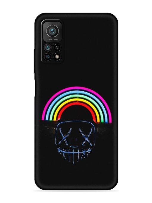 Mask Rainbow Embossed Soft Silicone Case for Xiaomi Mi 10T Pro (5G)