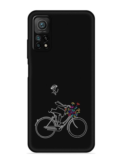 Minimalist Cycle Art Embossed Soft Silicone Case for Xiaomi Mi 10T Pro (5G)