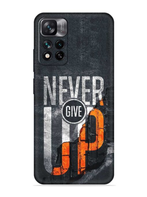 Never Give Up Embossed Soft Silicone Case for Xiaomi Mi 11I (5G)