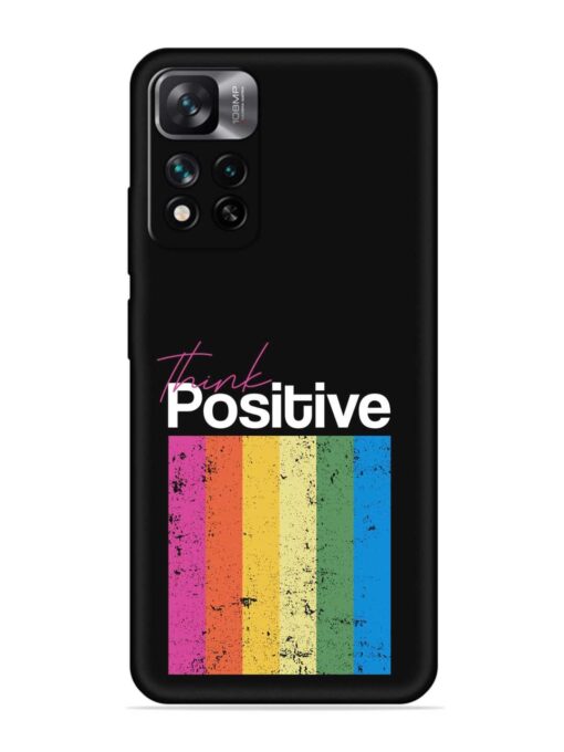 Think Positive Typography Embossed Soft Silicone Case for Xiaomi Mi 11I (5G)