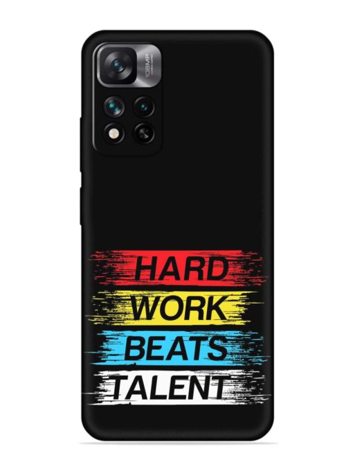 Hard Work Beats Embossed Soft Silicone Case for Xiaomi Mi 11I (5G)