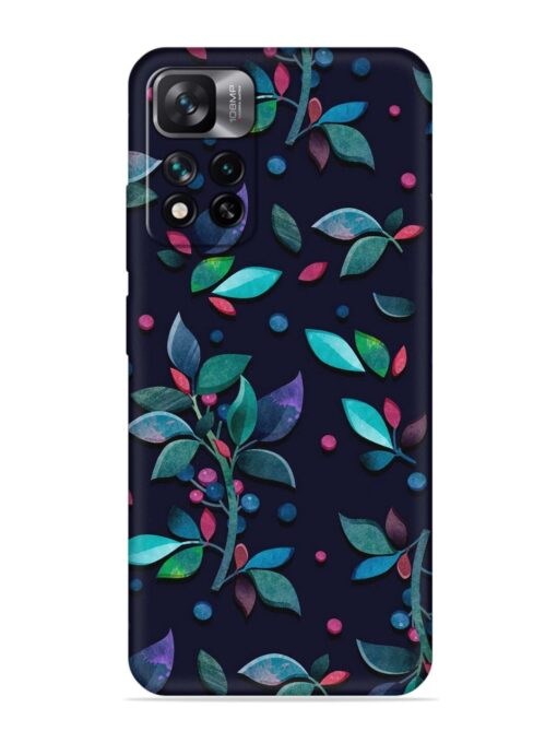 Decorative Watercolor Flower Embossed Soft Silicone Case for Xiaomi Mi 11I (5G)