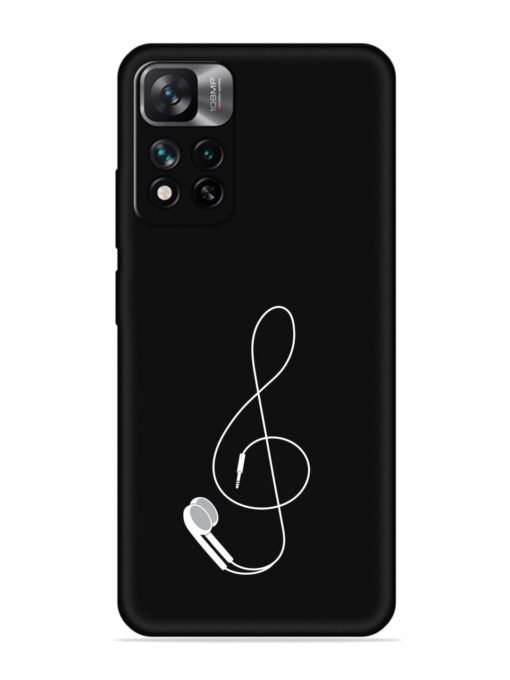 Music Earphone Vector Embossed Soft Silicone Case for Xiaomi Mi 11I (5G)