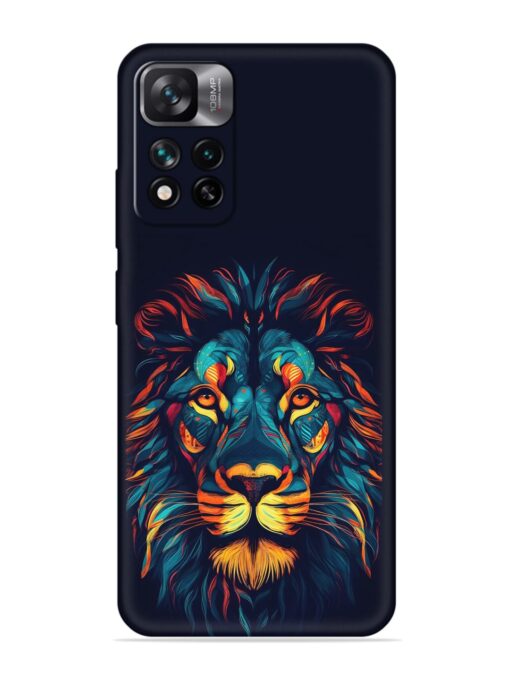 Colorful Lion Embossed Soft Silicone Case for Xiaomi Mi 11I (5G)