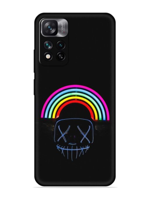 Mask Rainbow Embossed Soft Silicone Case for Xiaomi Mi 11I (5G)