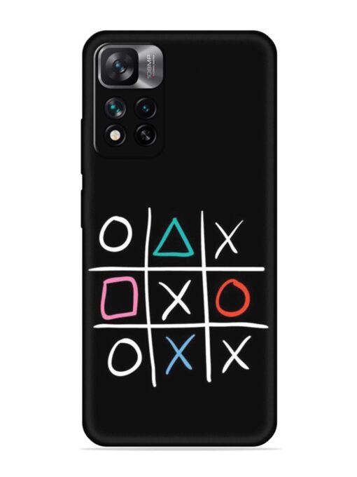 Super Neon Tic-Tac-Toe Embossed Soft Silicone Case for Xiaomi Mi 11I (5G)