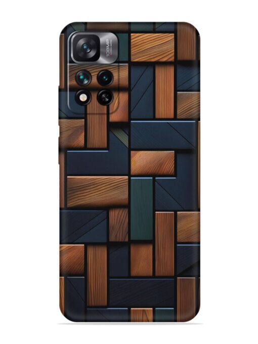 Wooden Background Cubes Embossed Soft Silicone Case for Xiaomi Mi 11I (5G) Zapvi