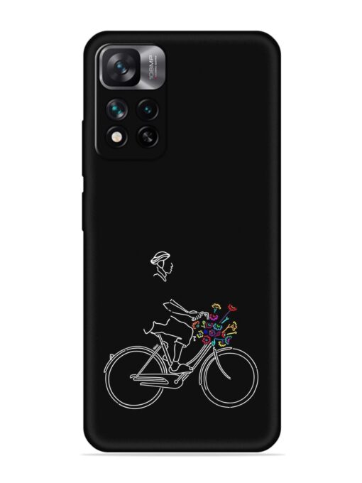 Minimalist Cycle Art Embossed Soft Silicone Case for Xiaomi Mi 11I (5G)