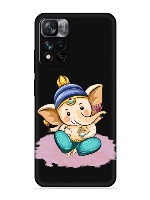 Bal Ganesh Vector Art Embossed Soft Silicone Case for Xiaomi Mi 11I Hypercharge (5G)