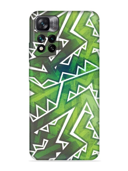 Green Graffiti Seamless Embossed Soft Silicone Case for Xiaomi Mi 11I Hypercharge (5G)