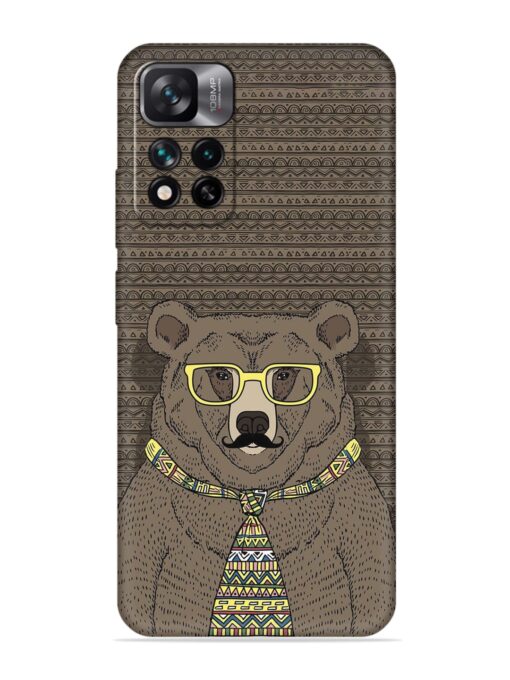 Grizzly Bear Embossed Soft Silicone Case for Xiaomi Mi 11I Hypercharge (5G)