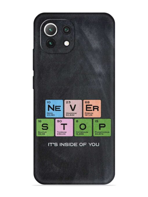 Never Stop It'S Inside Of You Embossed Soft Silicone Case for Xiaomi Mi 11 Lite Zapvi