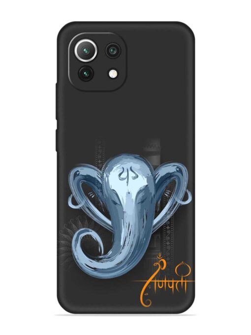 Illustration Lord Ganpati Embossed Soft Silicone Case for Xiaomi Mi 11 Lite Zapvi